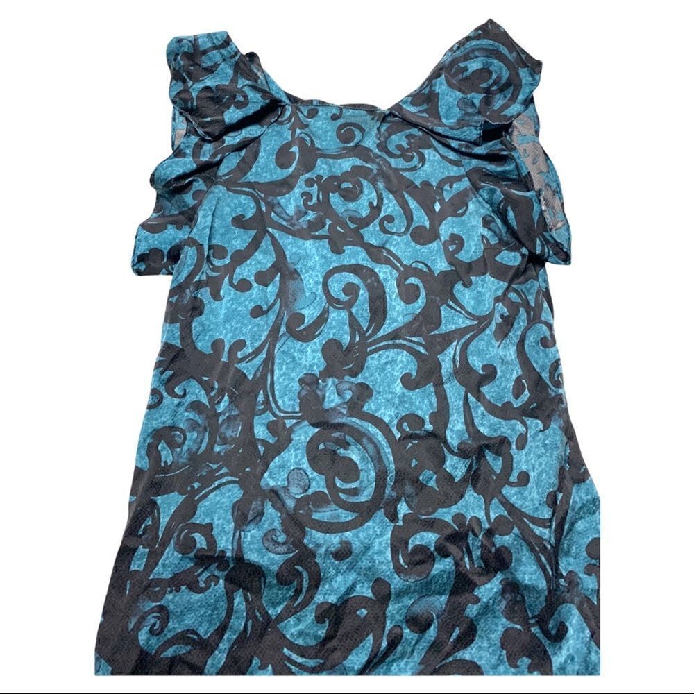 Juicy Couture Black and Blue Silk Like top